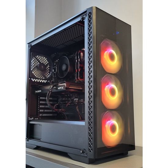 Używany Komputer do gier także Battlefield 6  MATREXX 50 R5 5600 16GB DDR4 RX 6600 8GB SSD 512GB  650W W11Pro